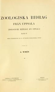 Cover of: Om ett fynd av Limnadia lenticularis (L.) i Sverige: jämte några iakttagelser över artens biologi