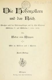 Cover of: Die Hohenzollern und das reich. by Fedor von Köppen