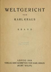 Cover of: Weltgericht.