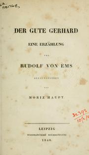 Cover of: Der gute Gerhard by Rudolf von Ems
