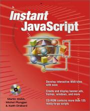 Cover of: Instant JavaScript by Martin Webb