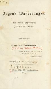 Cover of: Jugend-Wanderungen by vom Verfasser der Briefe eines Verstorbenen.