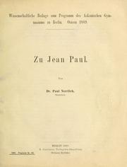 Cover of: Zu Jean Paul.