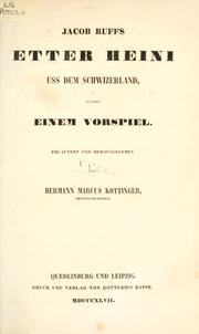 Cover of: Elter Heini uss dem Schwizerland by Jacob Ruff