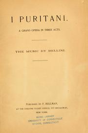 Cover of: I puritani by Vincenzo Bellini