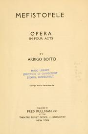 Cover of: Mefistofele: opera in four acts