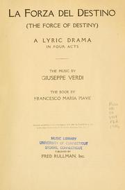 Cover of: La forza del destino = by Giuseppe Verdi