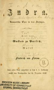 Cover of: Indra by Friedrich von Flotow