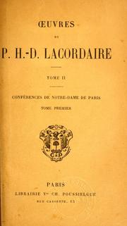 Cover of: Oeuvres du R.P.H.D. Lacordaire.