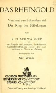 Cover of: Das Rheingold. by Richard Wagner