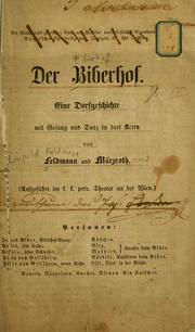 Cover of: Der Biberhof by Leopold Feldmann