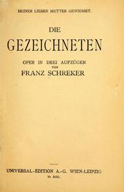 Cover of: Die Gezeichneten: Oper in drei Aufzügen