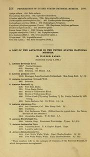 Cover of: List of the Astacidae in the United States National Museum.