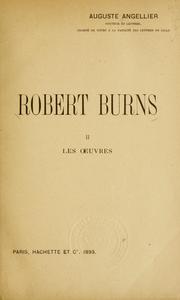 Cover of: Robert Burns by Auguste Angellier