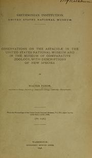 Cover of: Observations on the Astacidae in the United States National Museum and in the Museum of Comparative Zoology: with descriptions of new species.