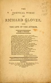 Cover of: The poetical works of Richard Glover by Glover, Richard