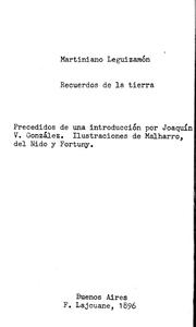 Cover of: Recuerdos de la tierra