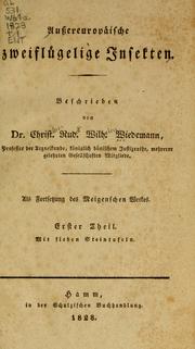 Cover of: Aussereuropäische Zweiflügelige Insekten by Christian Rudolph Wilhelm Wiedemann