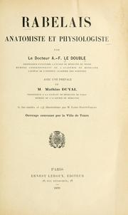 Cover of: Rabelais, anatomiste et physiologiste