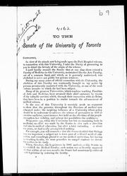 Cover of: To the Senate of the University of Toronto