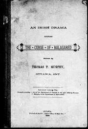 Cover of: An Irish drama entitled The curse of Balagared