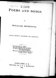 Cover of: Poems and songs by by William Murdoch.
