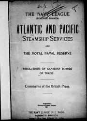 Cover of: Altantic and Pacific steamship services and the Royal Naval Reserve