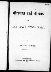 Cover of: Groans and grins of one who survived | 