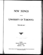 New songs of the University of Toronto
