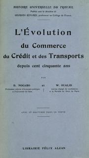 Cover of: évolution de commerce, du crédit, et des transports depuis cent cinquante ans