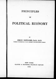 Cover of: Principles of political economy by by Simon Newcomb.