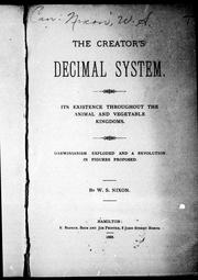 The creator's decimal system by W. S. Nixon