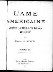 Cover of: L' âme américaine: l'évolution, à travers la vie américaine, vers l'avenir