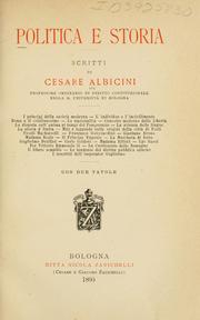 Cover of: Politica e storia. by Cesare Albicini