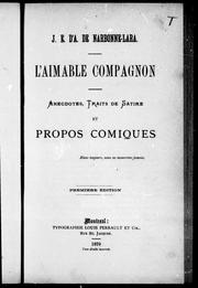 Cover of: L' aimable compagnon by Charles L'Epine, Charles L'Epine