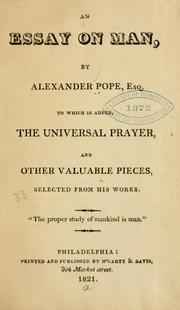 Cover of: An essay on man by Alexander Pope