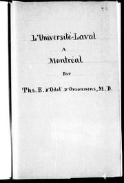 Cover of: L' Université Laval à Montréal