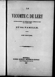 Cover of: Le vicomte C. de Léry by François Daniel