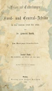 Cover of: Reisen und Entdeckungen in Nord- und Central Afrika by Barth, Heinrich