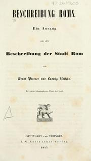 Cover of: Beschreibung Roms.