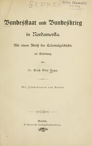 Cover of: Bundesstaat und Bundeskrieg in Nordamerika by Ernst Otto Hopp