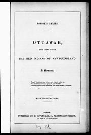 Cover of: Ottawah, the last chief of the Red Indians of Newfoundland by Sir Charles Augustus Murray