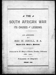 Cover of: The South African war, its causes and lessons by by H. Jekill.