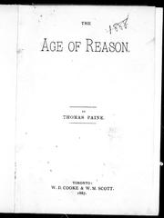 Cover of: The age of reason by by Thomas Paine.