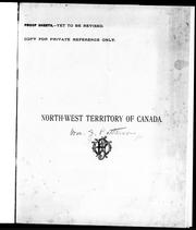 Cover of: North-west territory of Canada