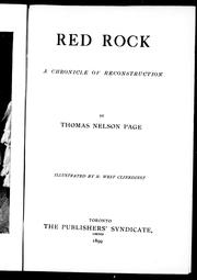 Cover of: Red rock by by Thomas Nelson Page ; illustrated by B. West Clinedinst.
