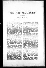 Political religionism and the P.P.A by Petronilla