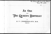 Cover of: An ode for the Queen