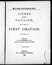 Cover of: Cicero against Catiline by edited by J. E. Wetherell.