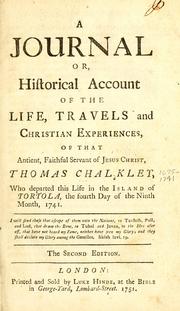 Cover of: A journal by Thomas Chalkley